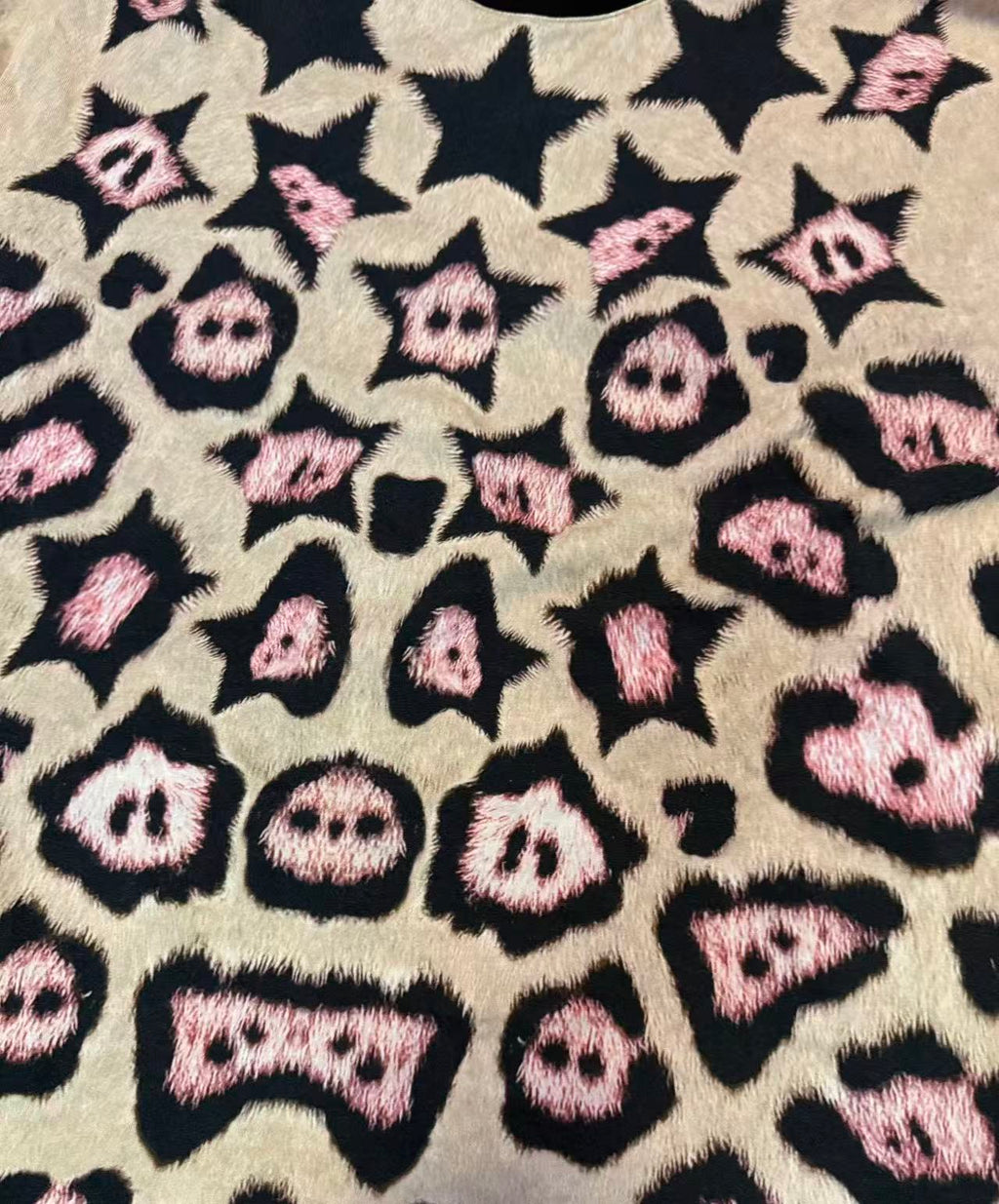 Givenchy 16ss Leopard Print Pig Nose Star Short-Sleeve T-Shirt