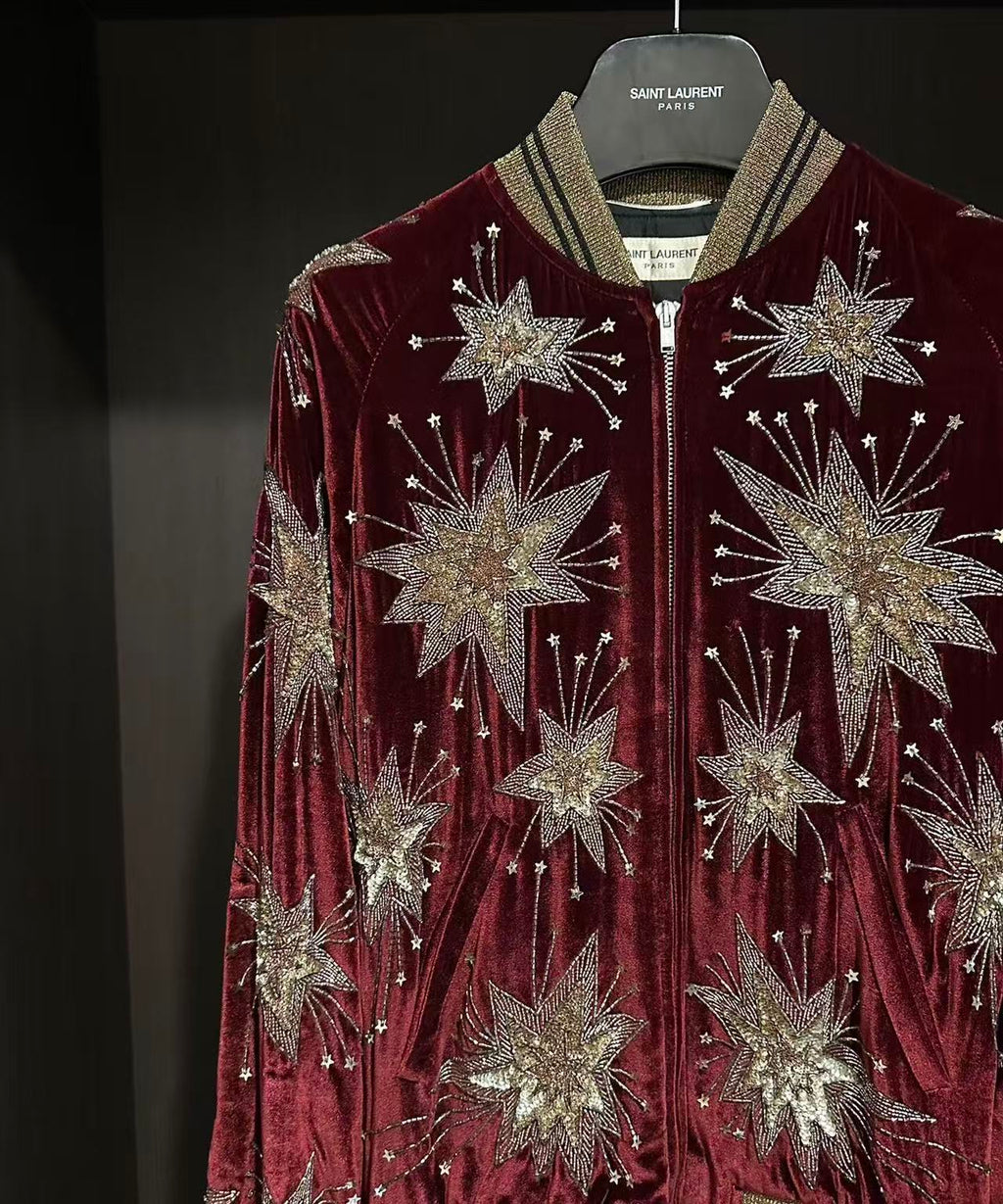 Saint Laurent 15ss Red Fireworks Jacket