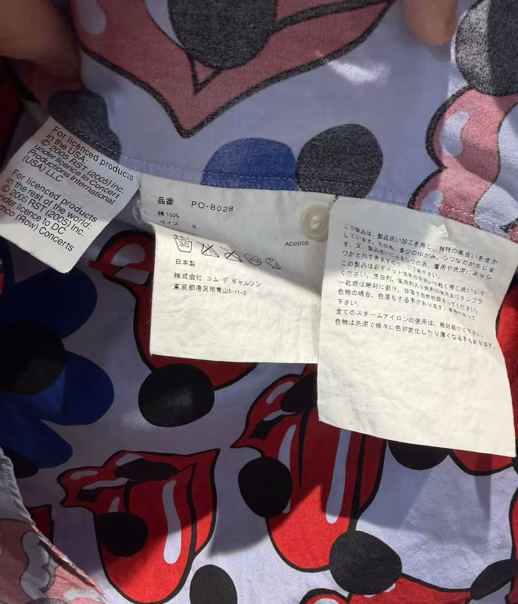 Comme Des Garçons 2006SS Rolling Stones shirt