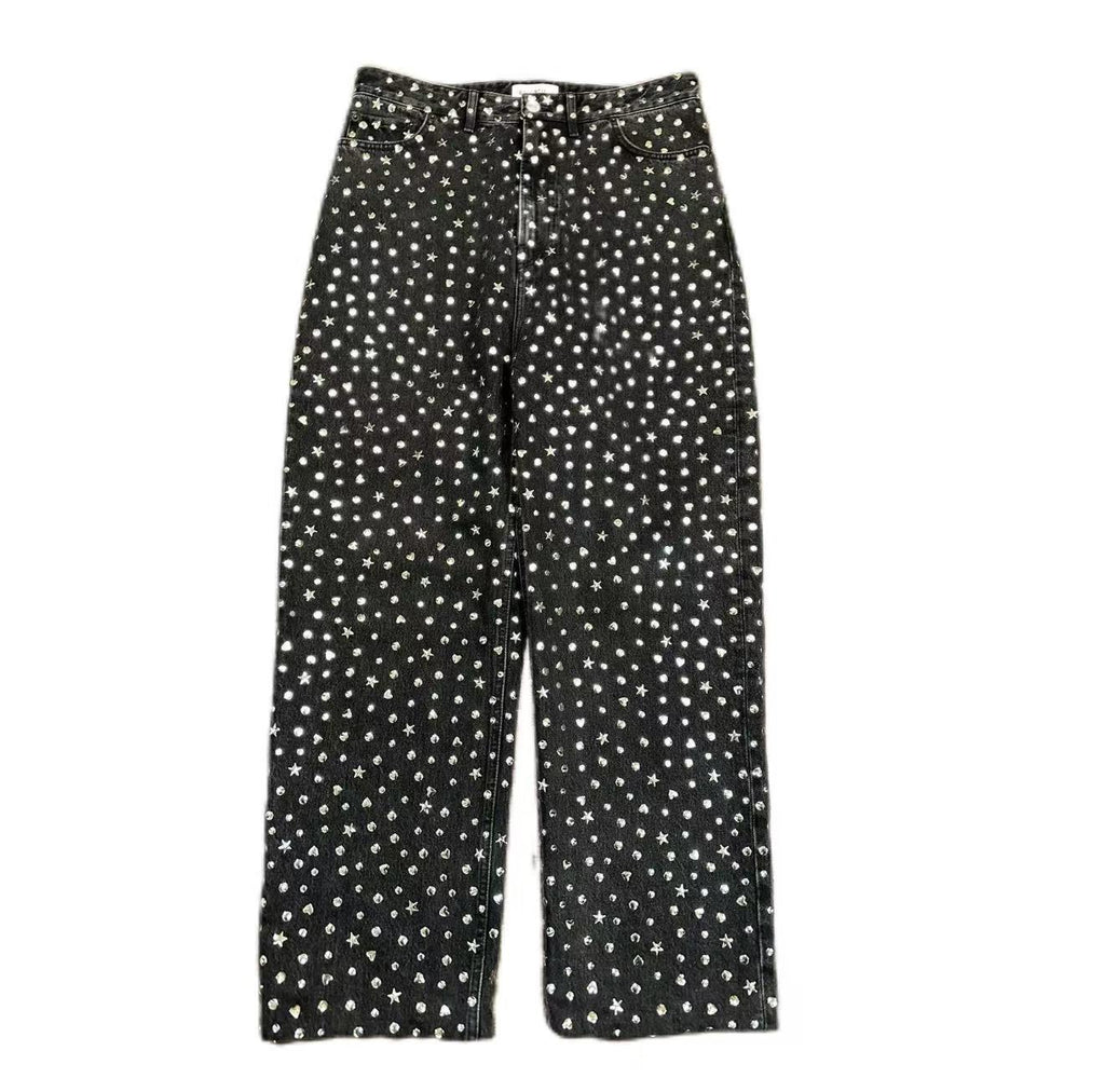 Balenciaga Heart Star Stud Embellished Jeans