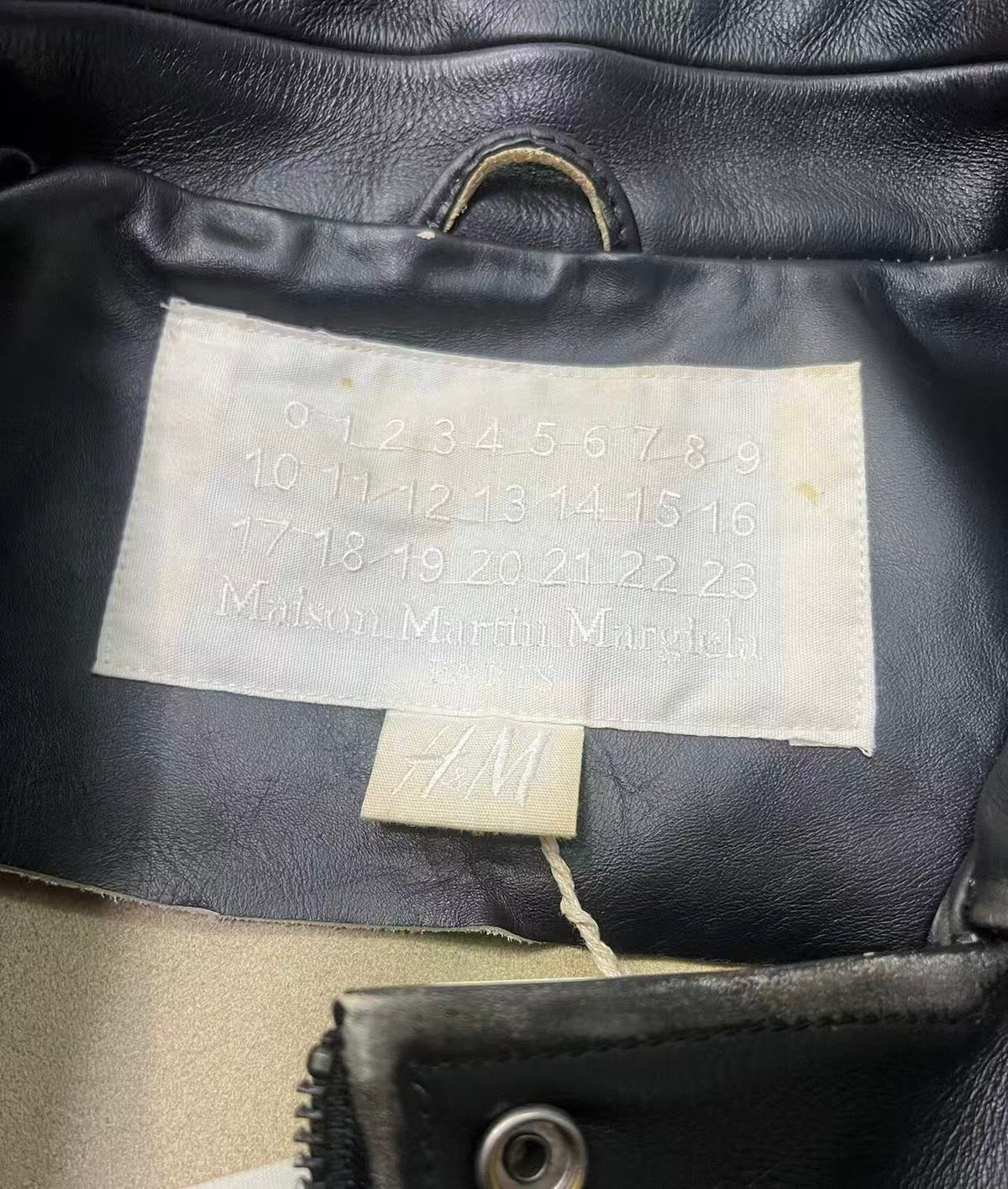 Masion Margiela x H&M 12SS Deconstructed Leather Jacket