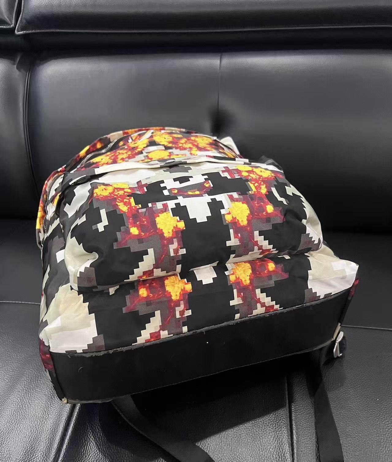 Givenchy 16FW Flame Pixel Camouflage Print Nylon Backpack