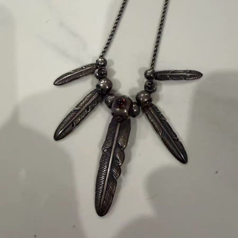 Number Nine 05AW Skull Silver Necklace