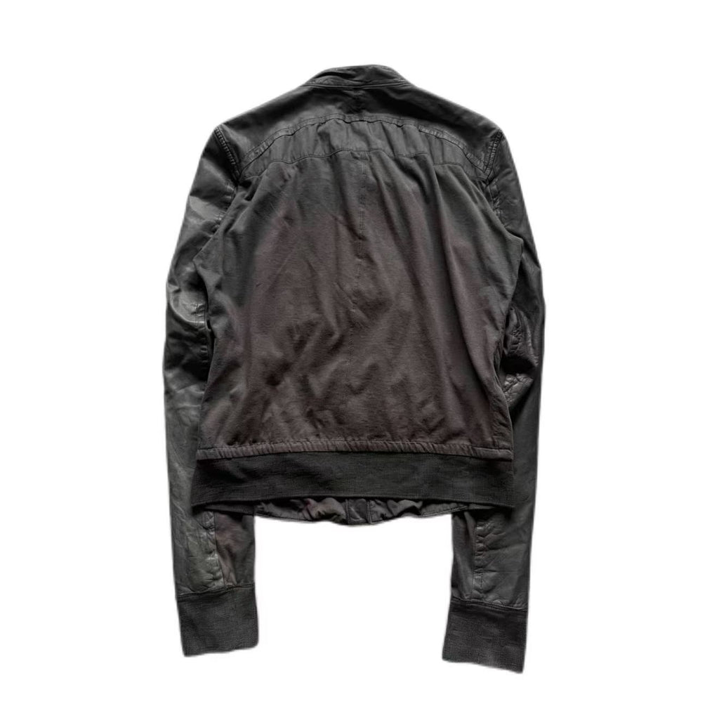 Rick Owens Cropped Hybird Leather Jacket