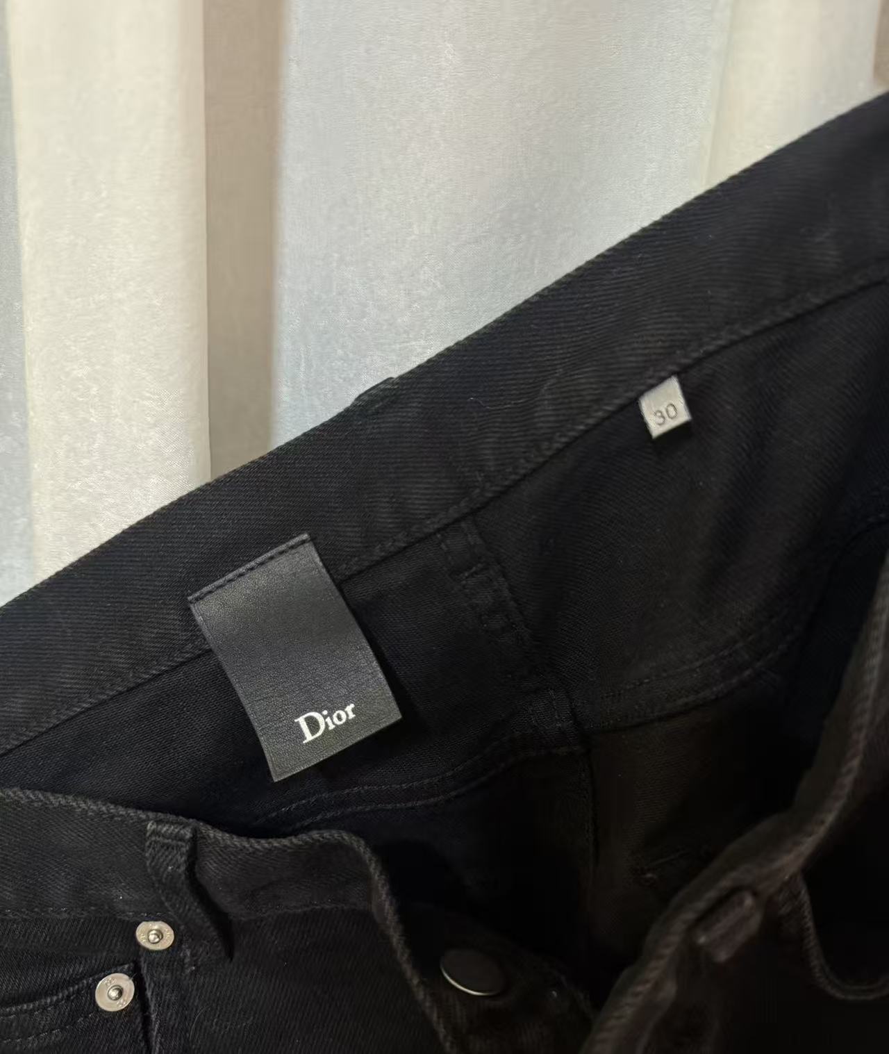 Dior Homme 16FW Red Stitched Jeans