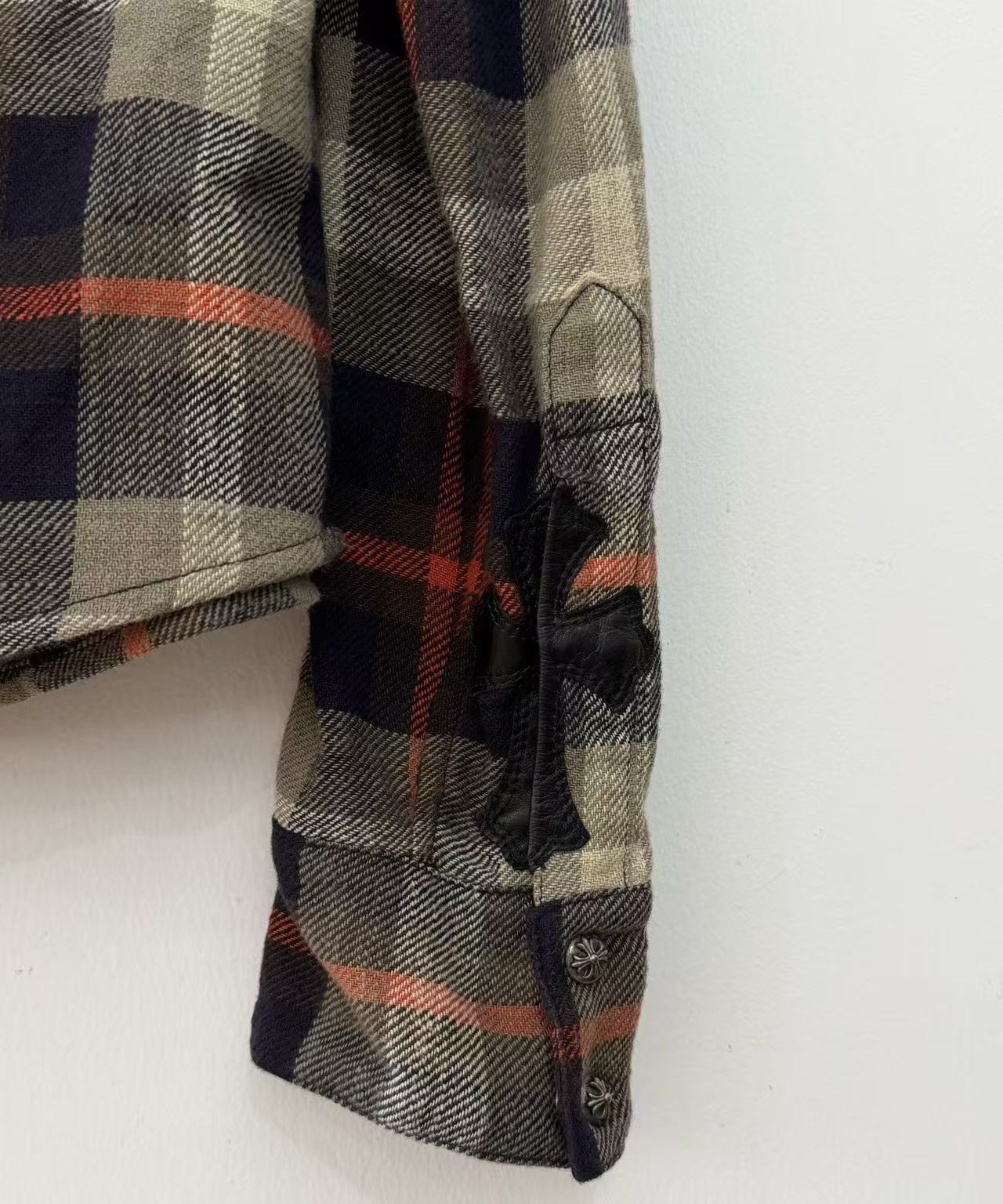 Chrome Hearts Loose Ends Cross Ball Flannel Check Shirt