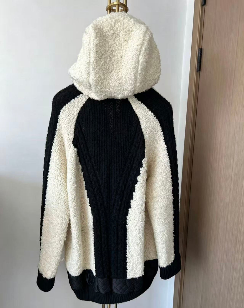 Chanel Wool Paneled Hooded Jacket