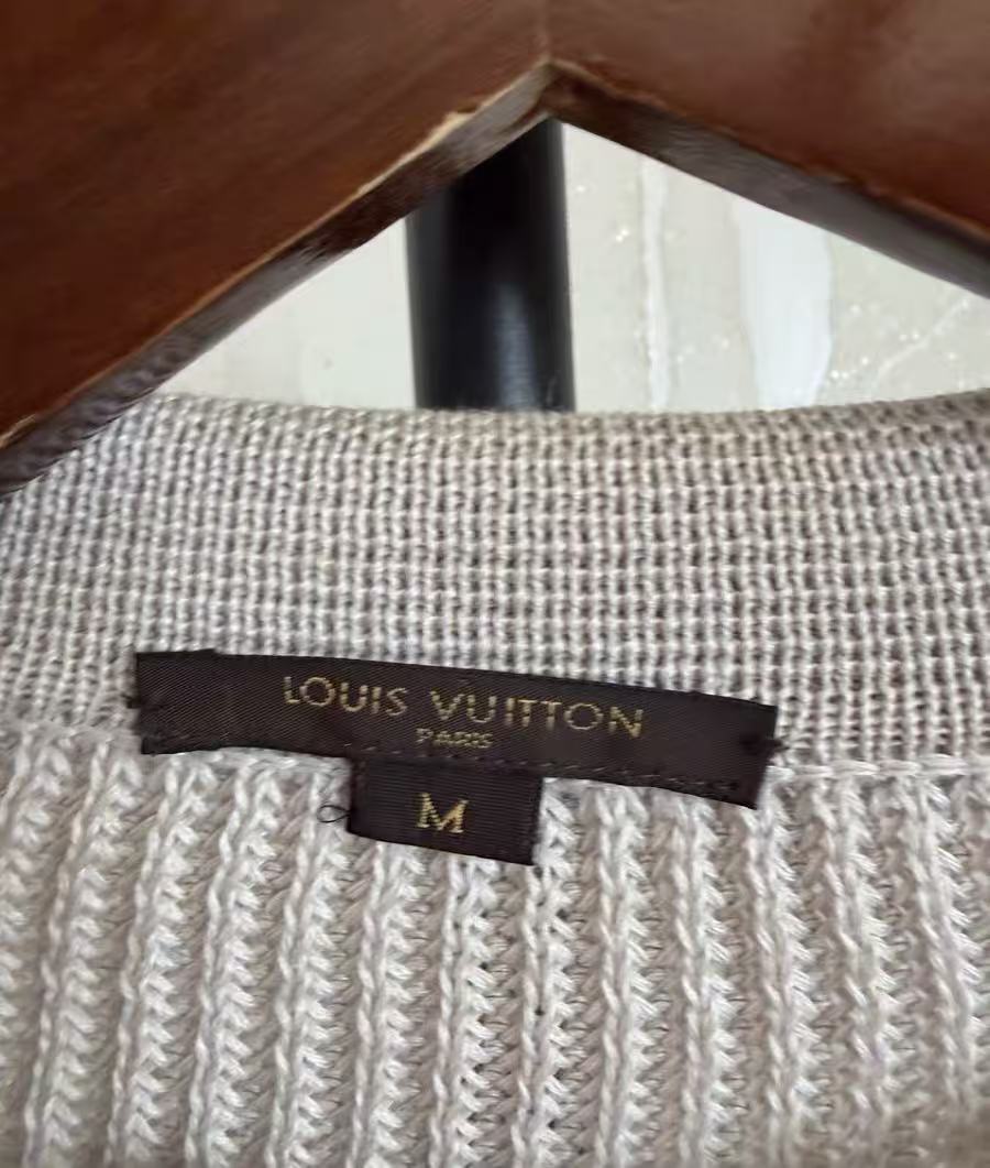 Louis Vuitton Collared Full‑Zip Ribbed Knit Cardigan