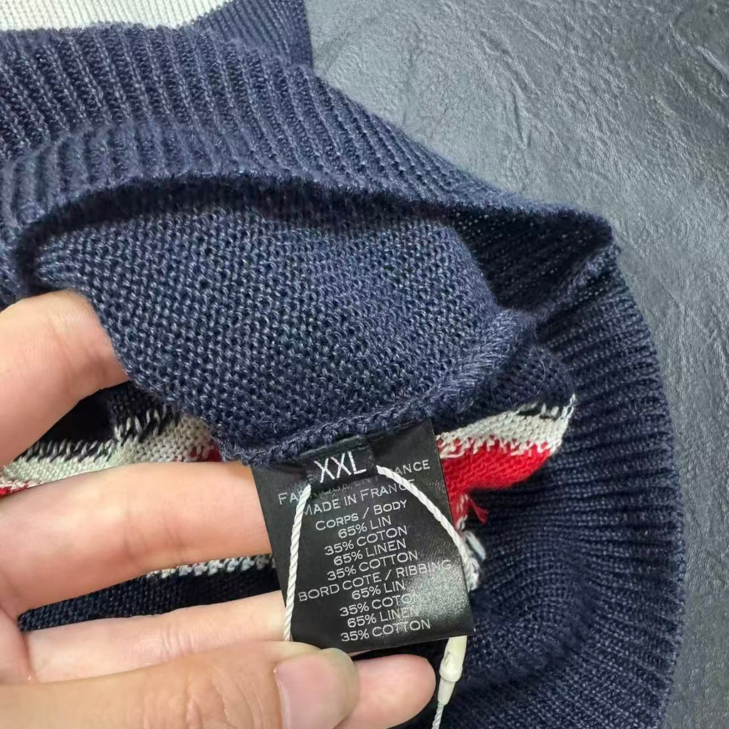 Balmain 16SS Distressed Union Jack Sweater