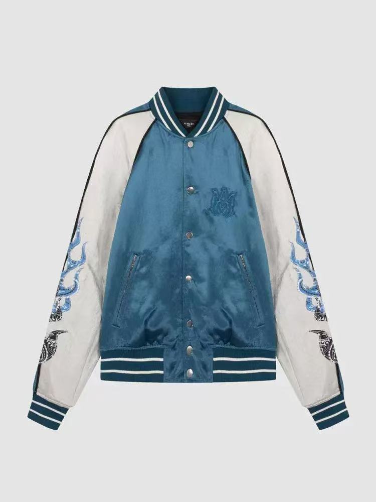 Amiri 22SS Satin Flames Souvenir Jacket