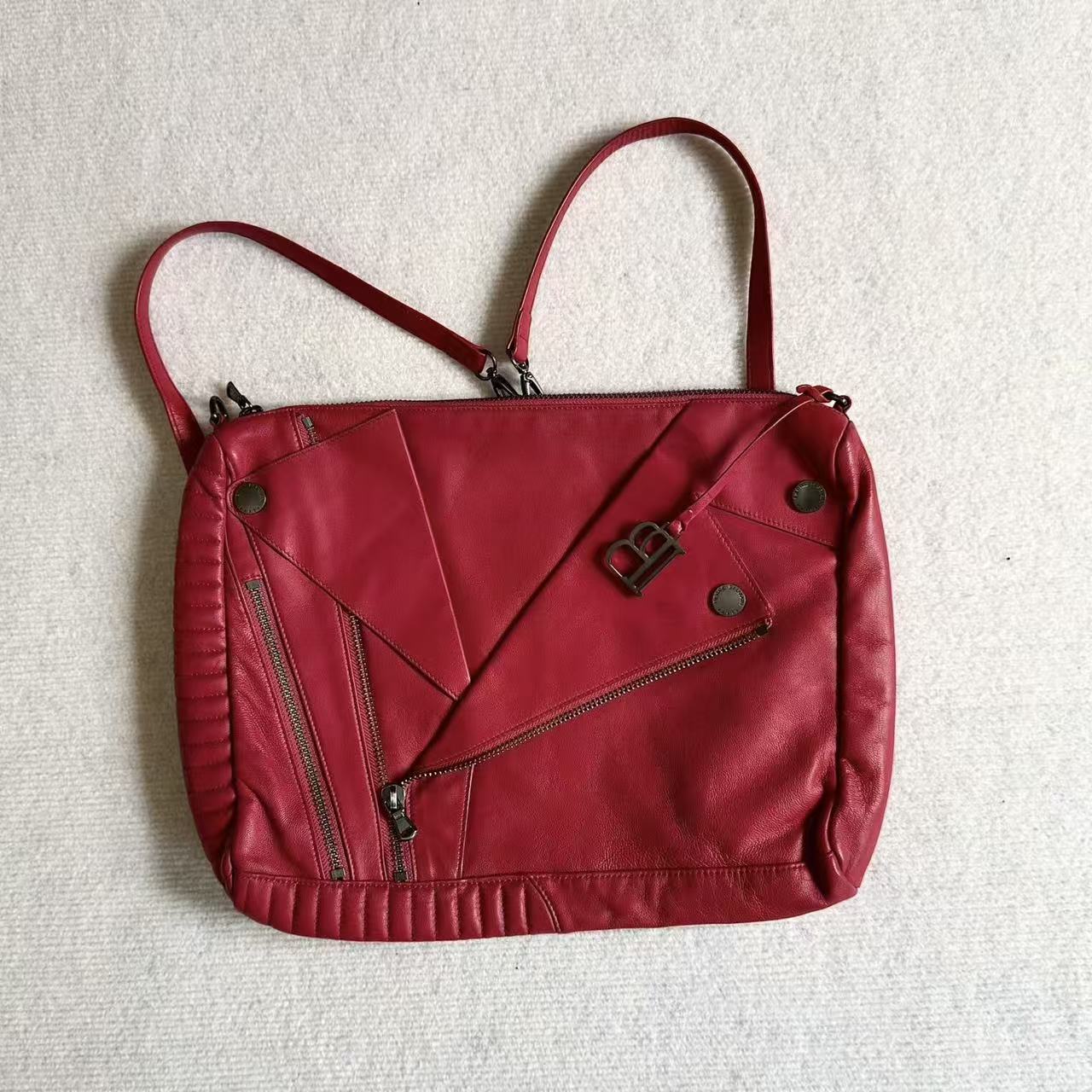 Balmain 10s Moto Leather Shoulder Bag