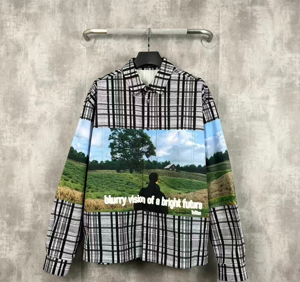 Louis Vuitton 23AW Blurry Vision of A Bright Future Plaid Shirt