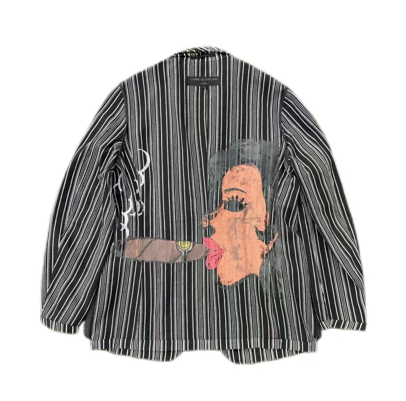 Comme Des Garçons Homme 02AW Cuba Printed Blazer