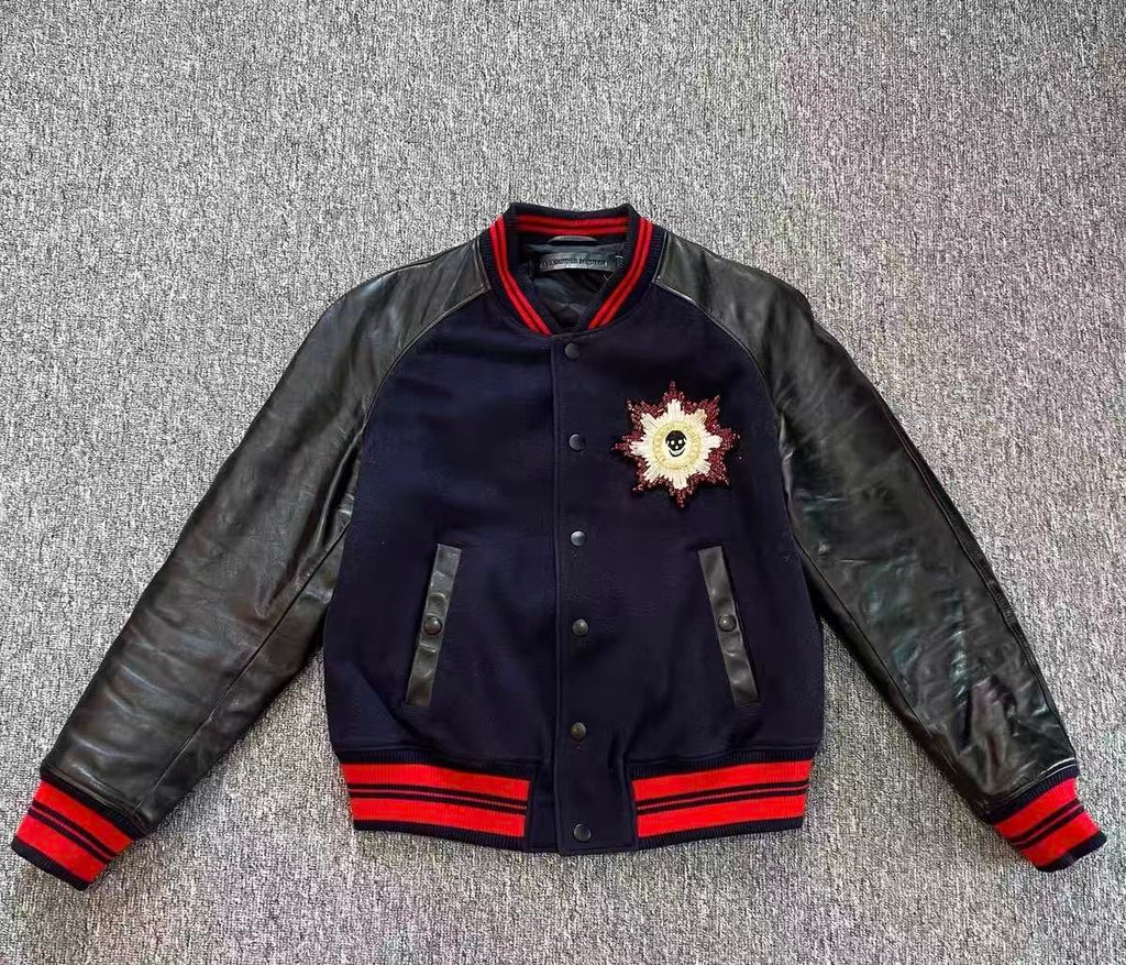Alexander Mcqueen Embellished Logo Bomber Jacket