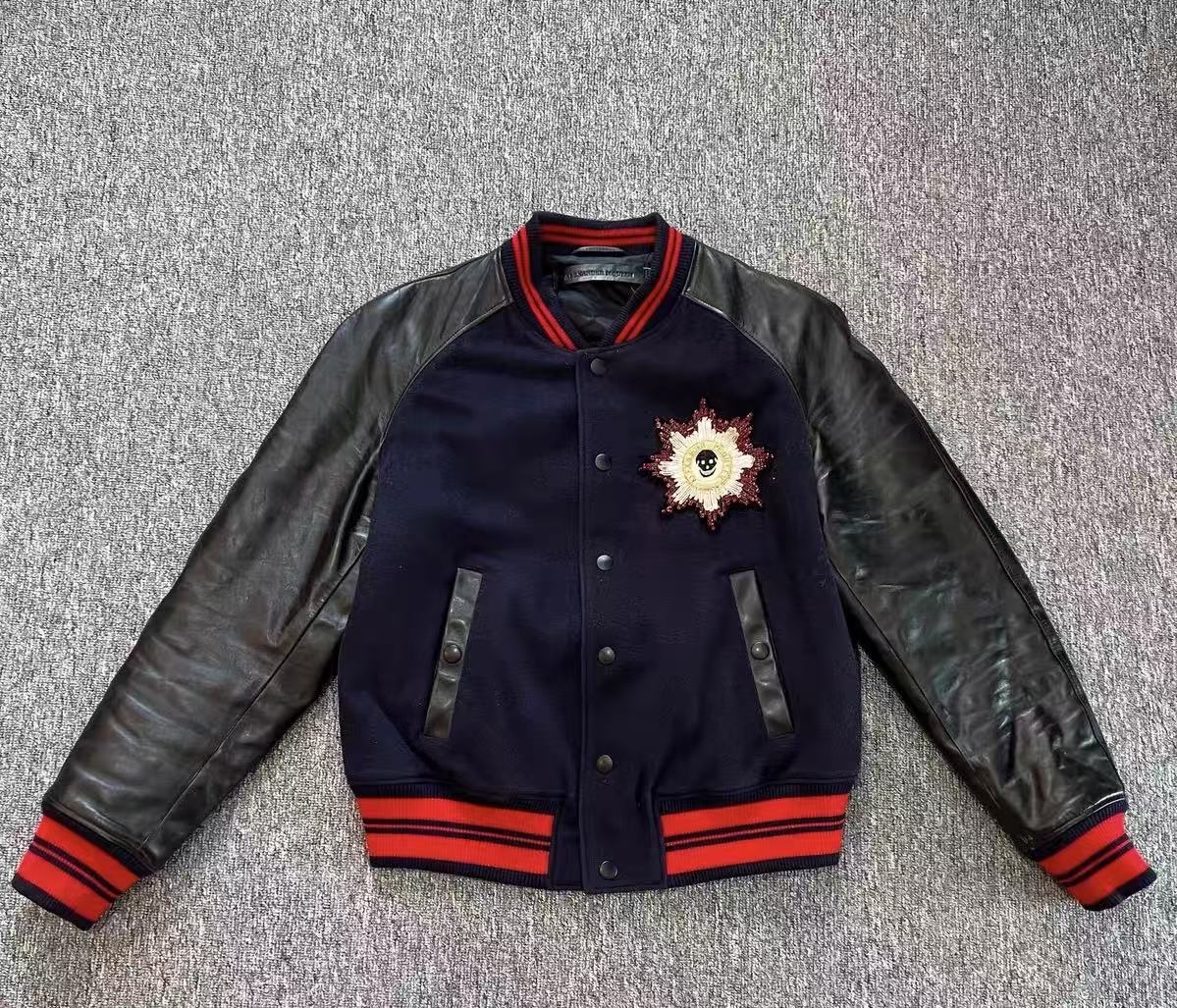 Alexander Mcqueen Embellished Logo Bomber Jacket