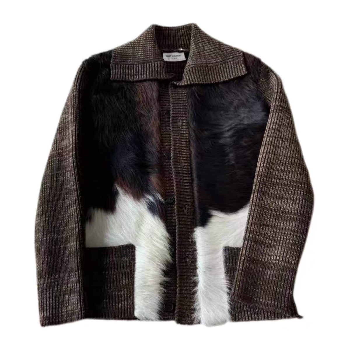 Saint Laurent 18SS Calf Hair Trucker Jacket