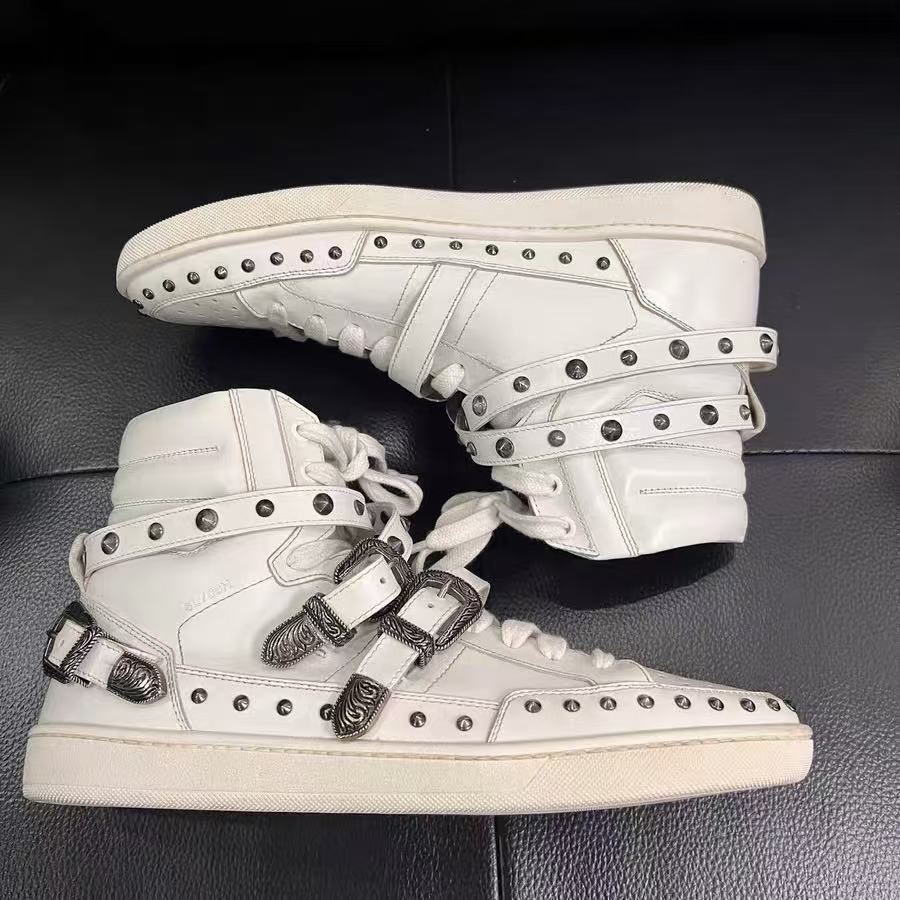 Saint Laurent 14SS SL/08H Studded High Top Sneakers