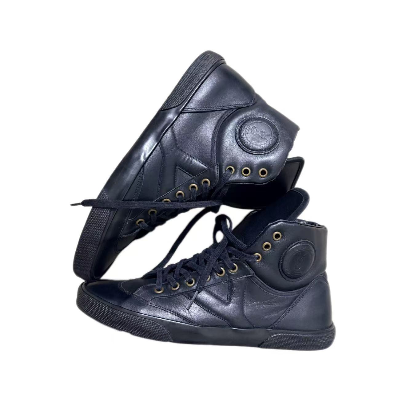 Saint Laurent By Hedi Slimane Rive Gauche Hi Top Sneakers