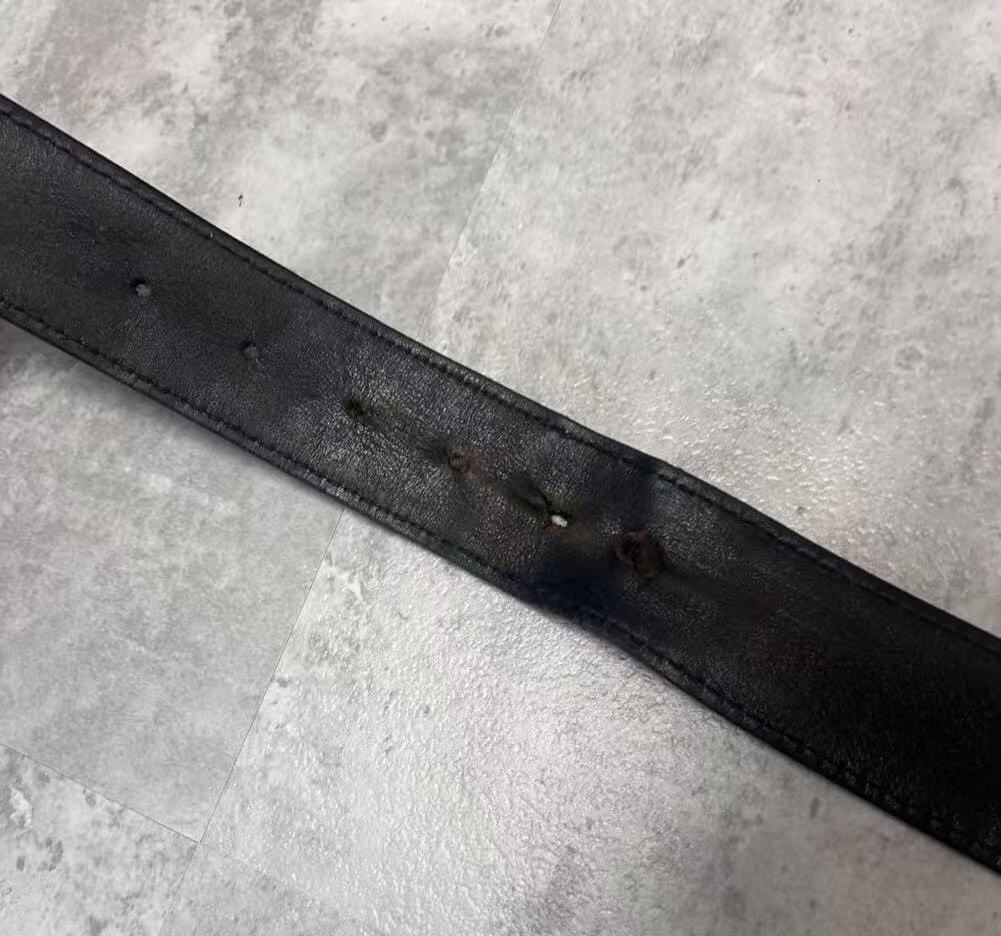 Dior Homme 05SS Black Leather D-Point Belt