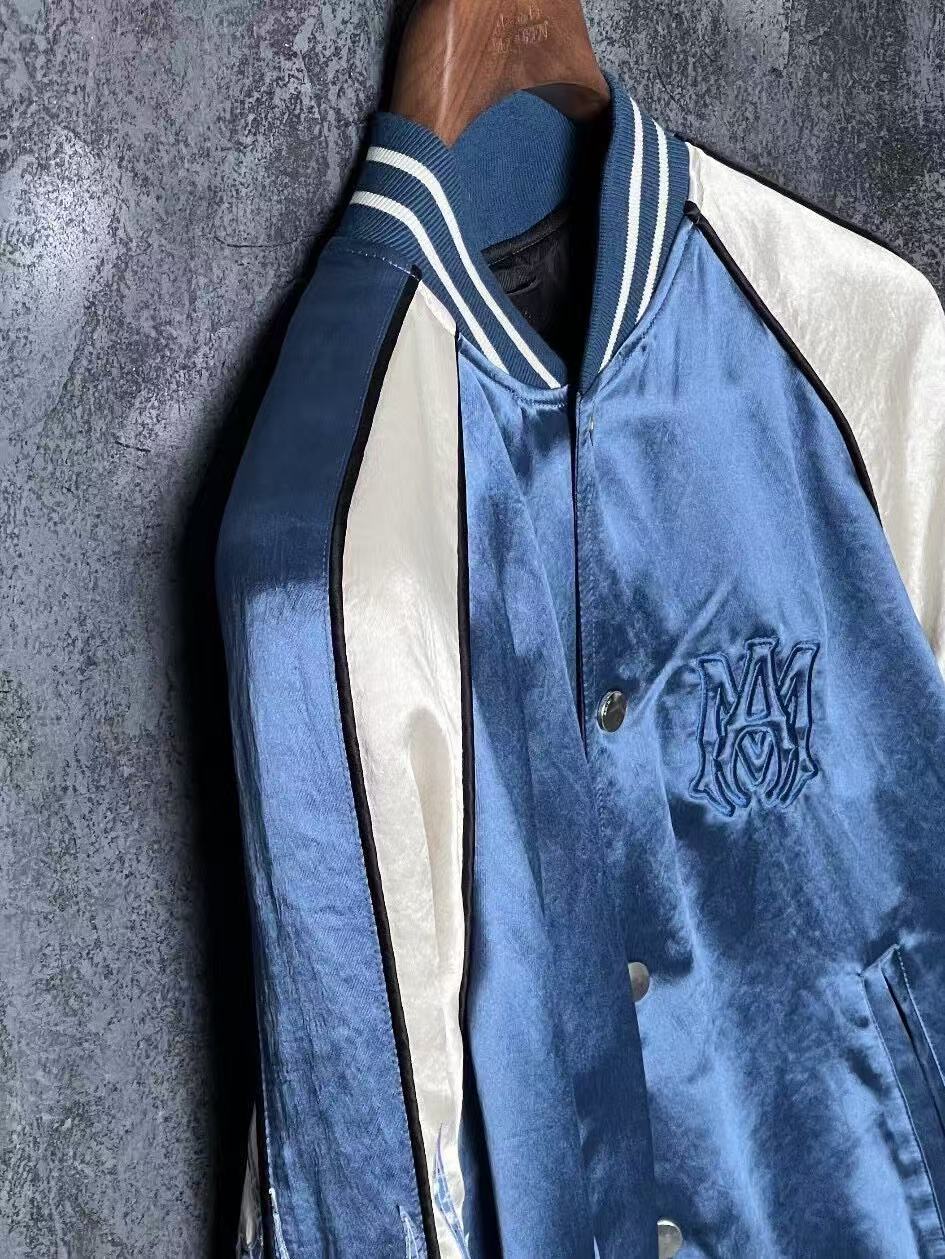 Amiri 22SS Satin Flames Souvenir Jacket