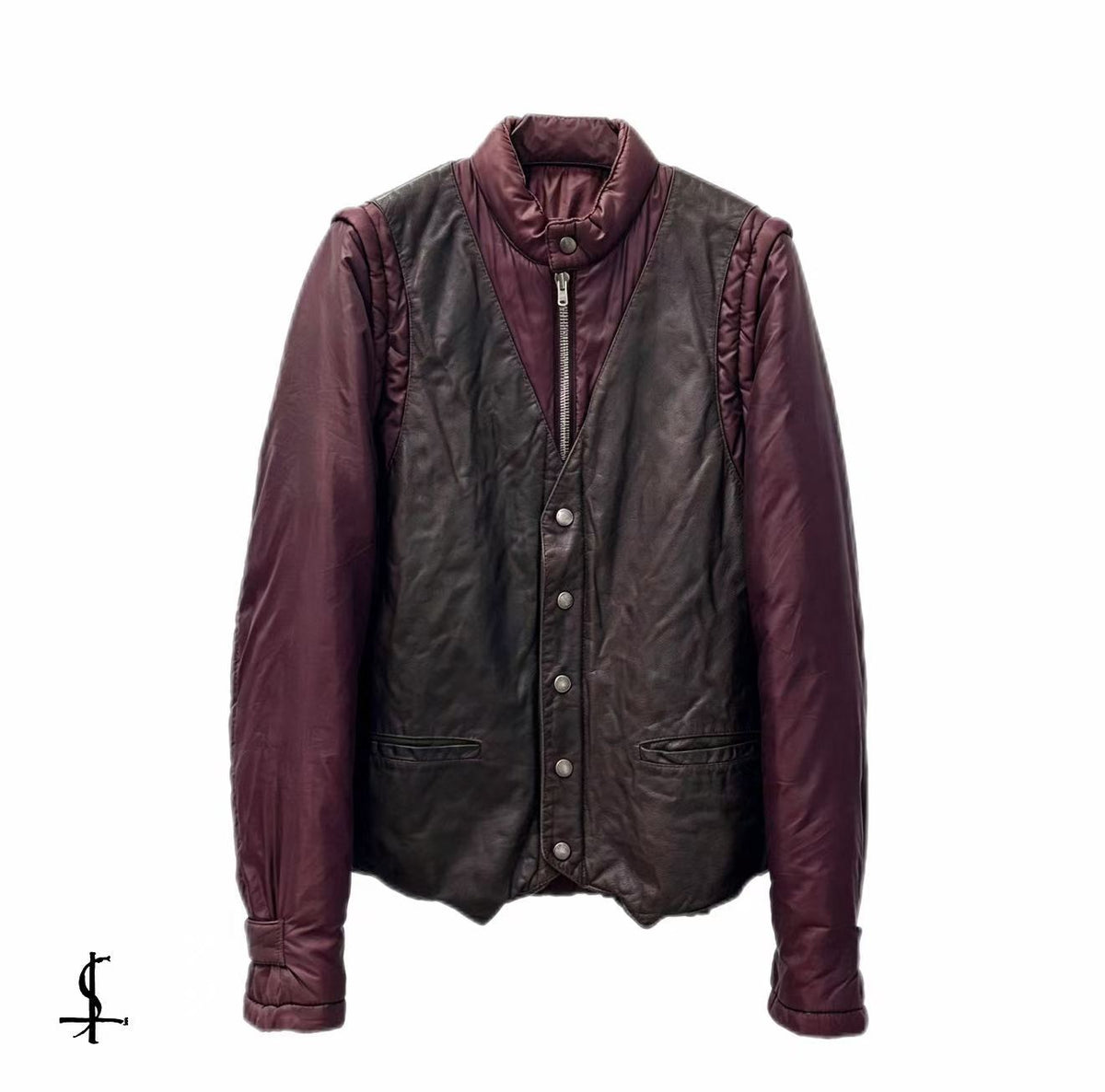 Maison Martin Margiela 06AW Deconstructed Leather Panel Down Jacket