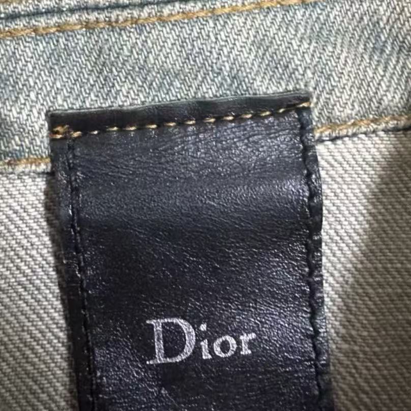 Dior Homme 2004SS Strip Waxed Denim Vest