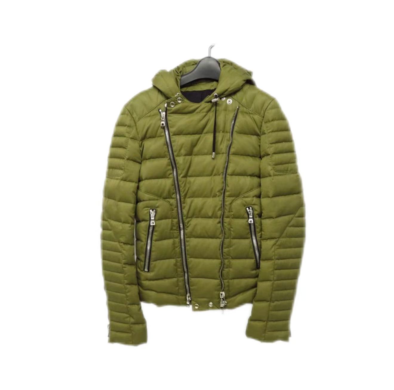 Balmain 14fw Quilted Biker Hooded Down Jacket