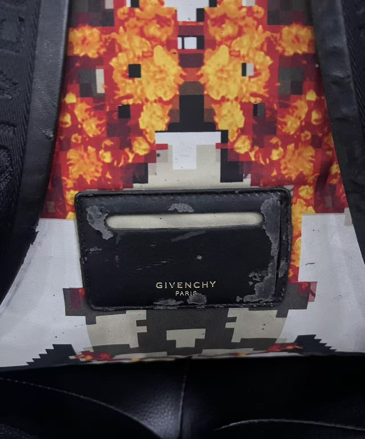 Givenchy 16FW Flame Pixel Camouflage Print Nylon Backpack