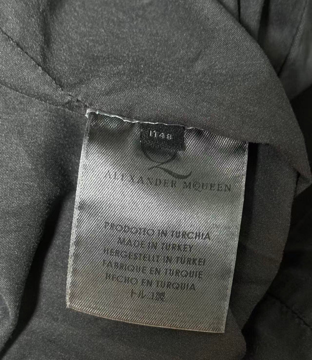 Alexander McQueen Washed Grey Cargo Blazer Jacket