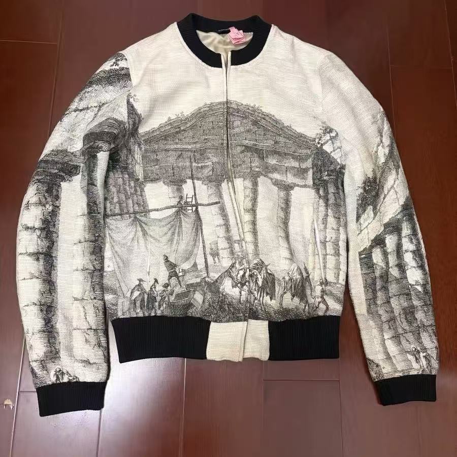 Dolce & Gabbana SS14 Roman Ancient Architecture Print Bomber Jacket