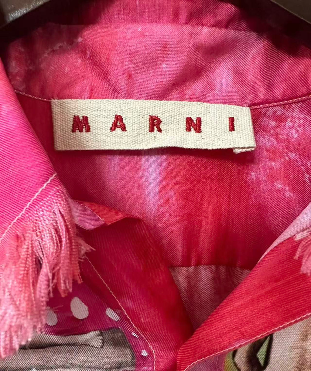 Marni 19ss Roman Sculpture Collage Silk Shirt