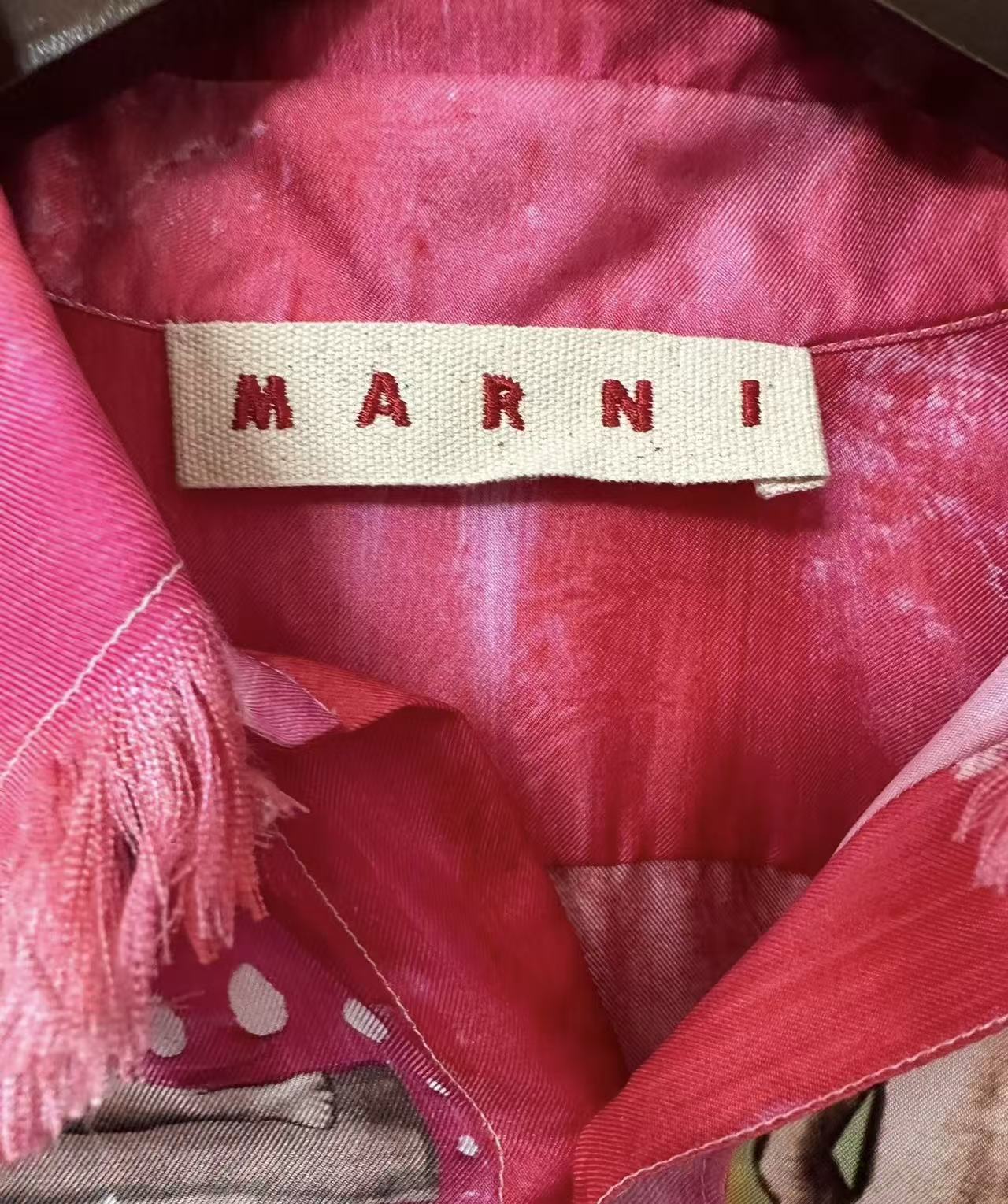 Marni 19ss Roman Sculpture Collage Silk Shirt