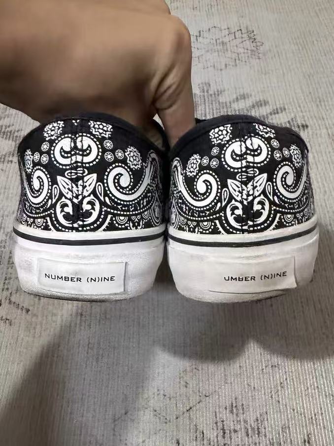Number Nine Paisley Bandana Pattern Sneakers