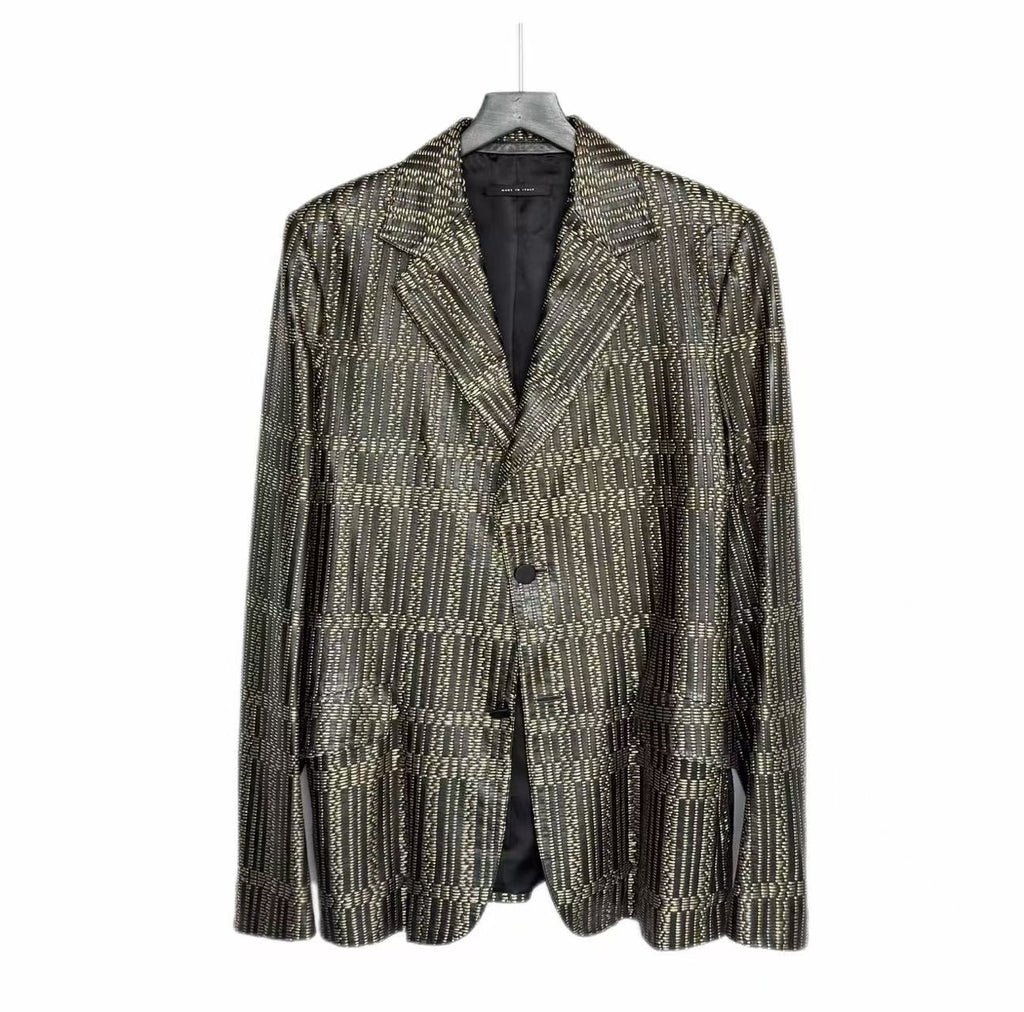 Gucci 12FW By Frida Giannini Check Pattern Blazer