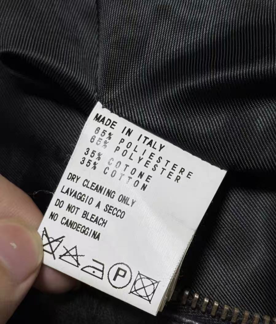 Dirk Bikkembergs Dual Fabric Moto Leather Jacket