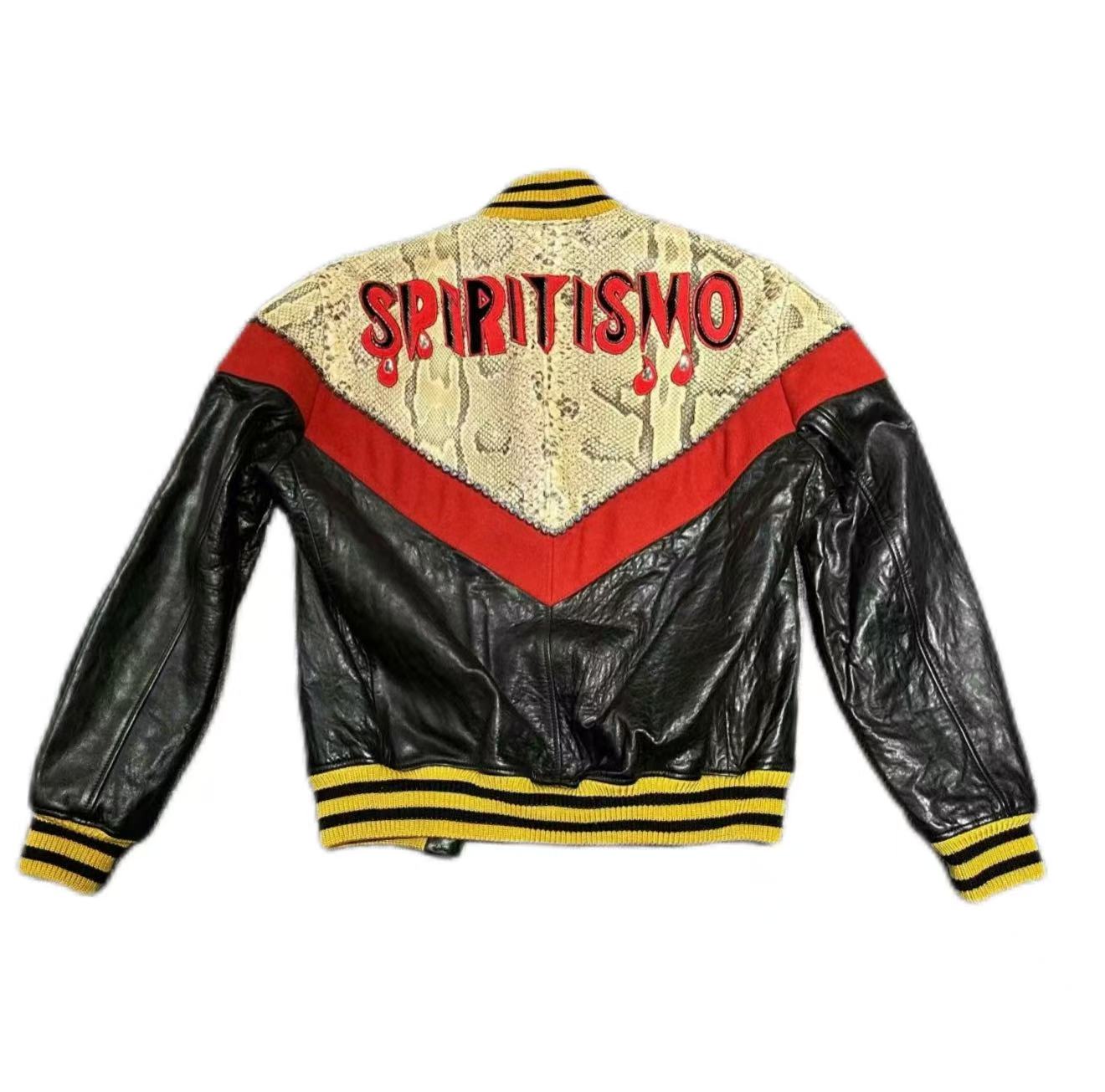 Gucci 2018 "Spiritismo" Python and Leather Varsity Jacket