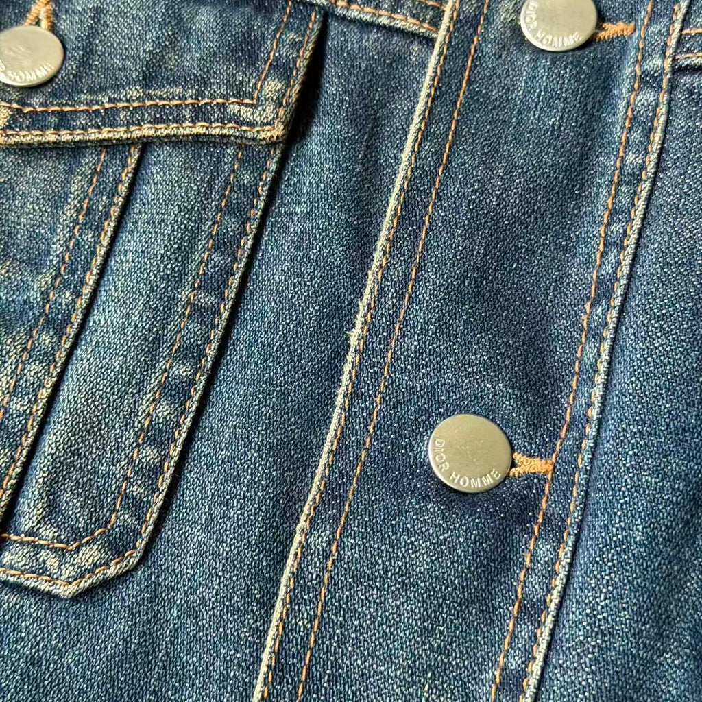 Dior Homme 05SS Orange Overdyed Denim Jacket