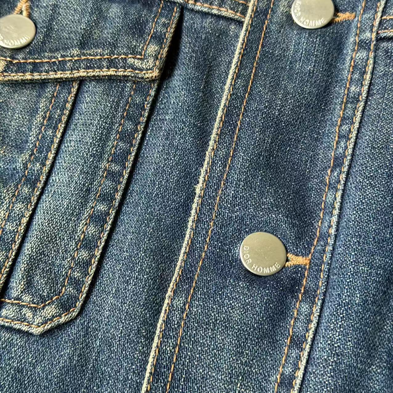 Dior Homme 05SS Orange Overdyed Denim Jacket