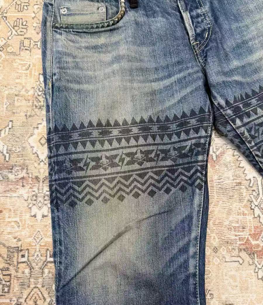 Hysteric Glamour 00s Cummerbund Navajo Print Denim Jeans