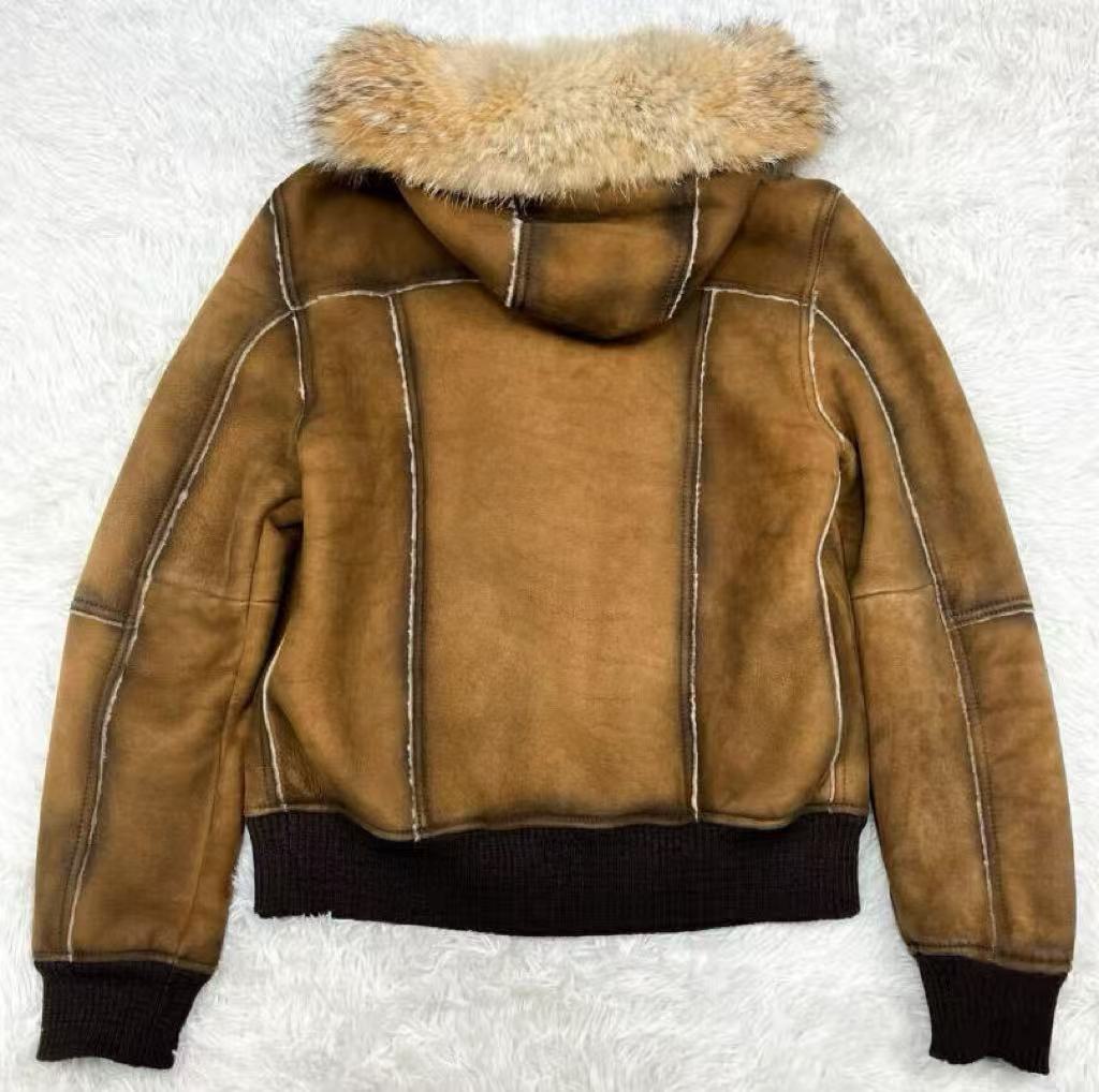 Dolce&Gabbana Shearling Leather Hooded Jacket