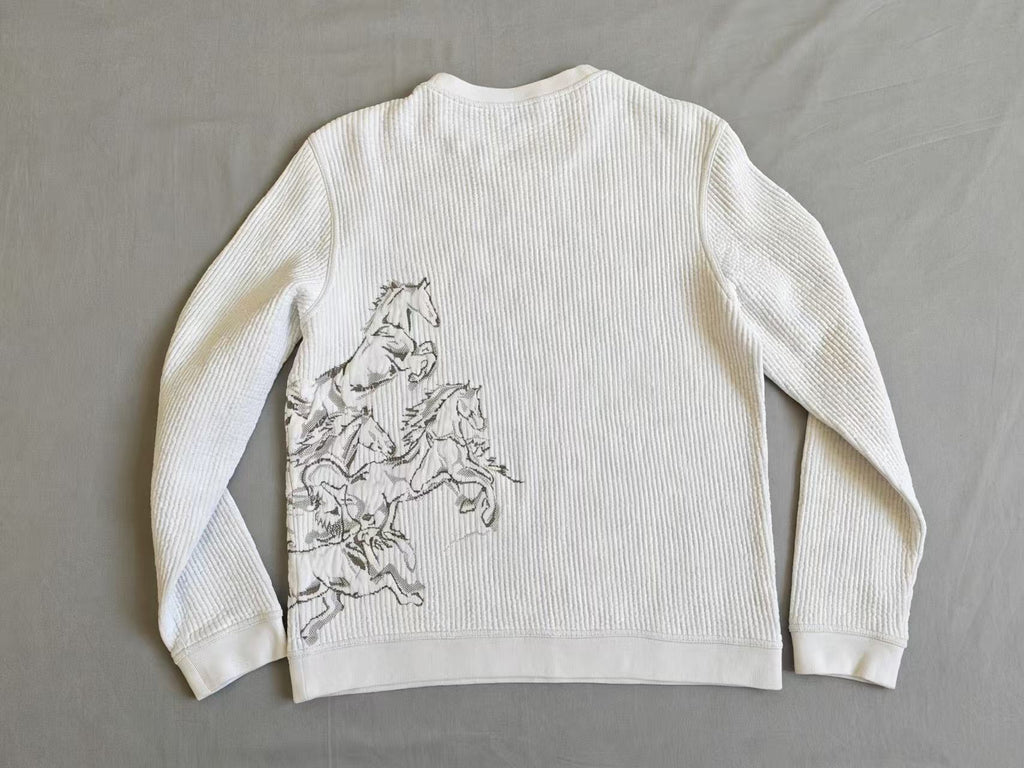 Hermes White Horse Sweatshirt