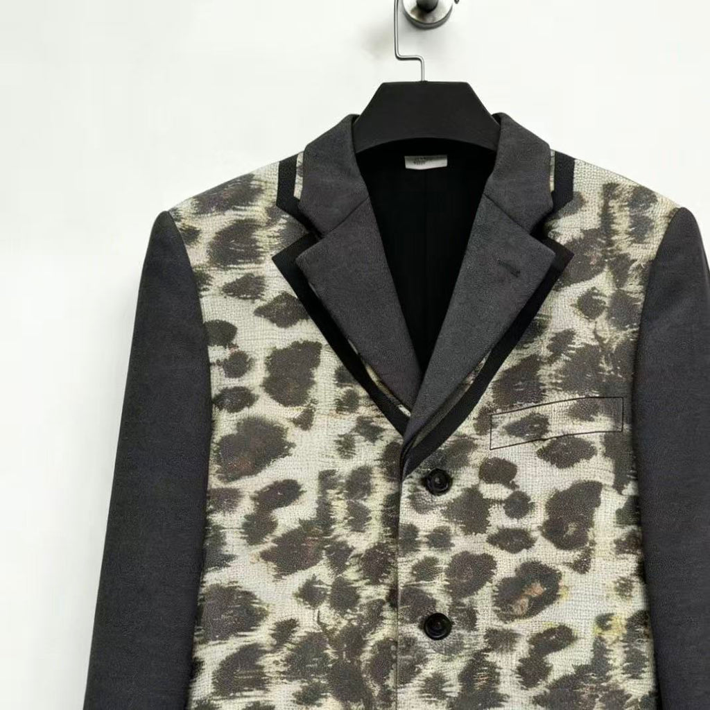 COMME des GARCONS 09AW Leopard Print Wool Jacket