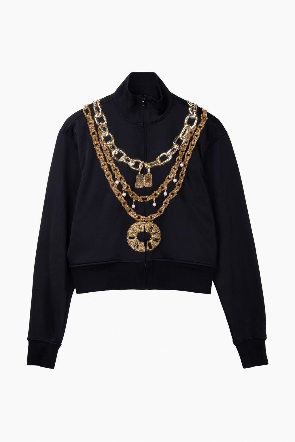 Moschino By Jeremy Scott H&M 2018 Gold Chain Track Jacket