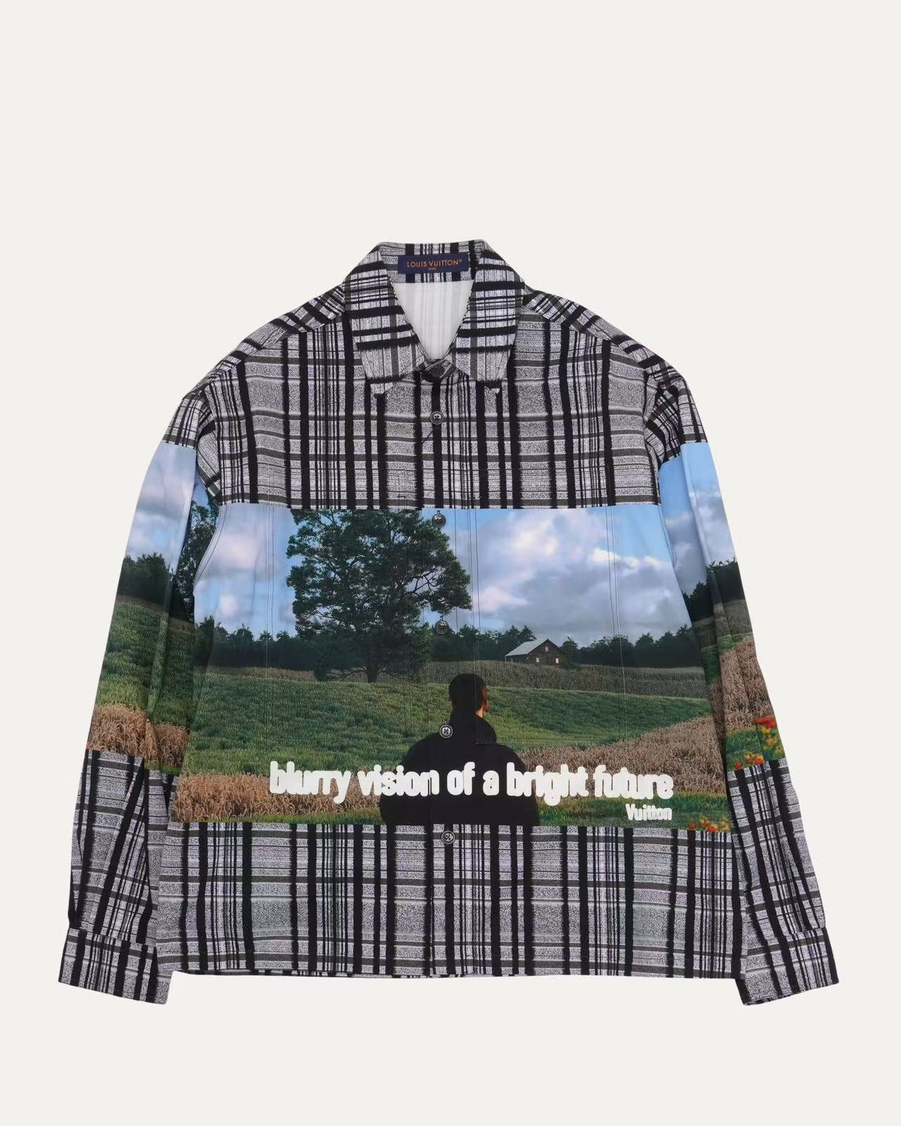 Louis Vuitton 23AW Blurry Vision of A Bright Future Plaid Shirt
