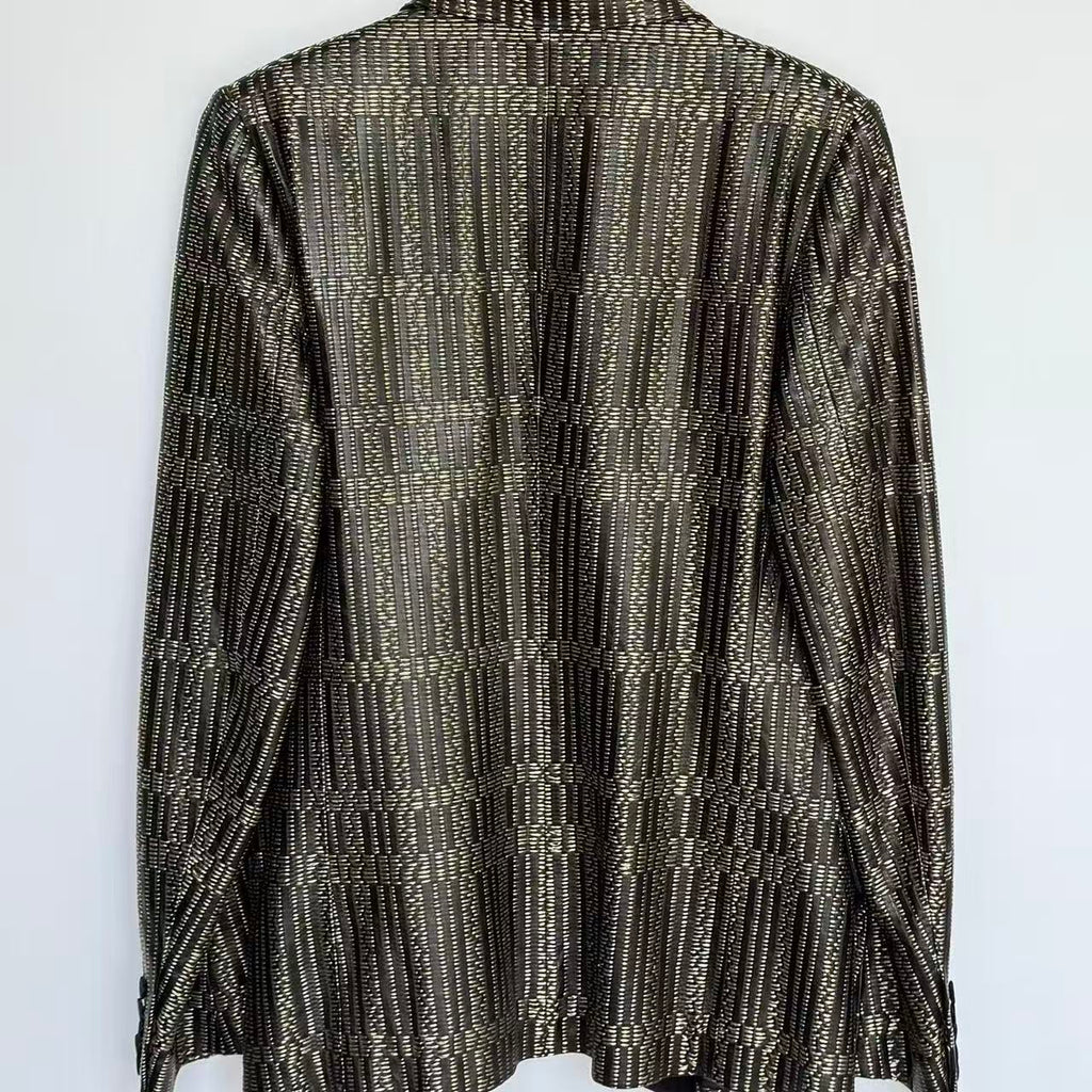 Gucci 12FW By Frida Giannini Check Pattern Blazer