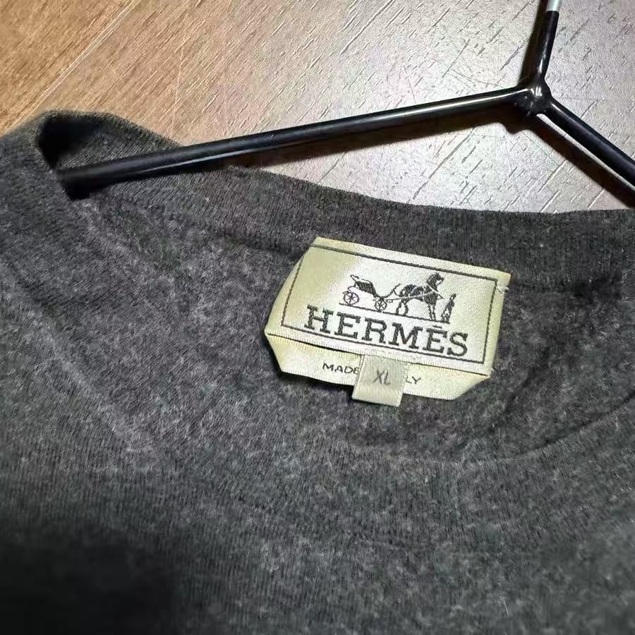 Hermes 12FW runway Smoke Cashmere Shirt