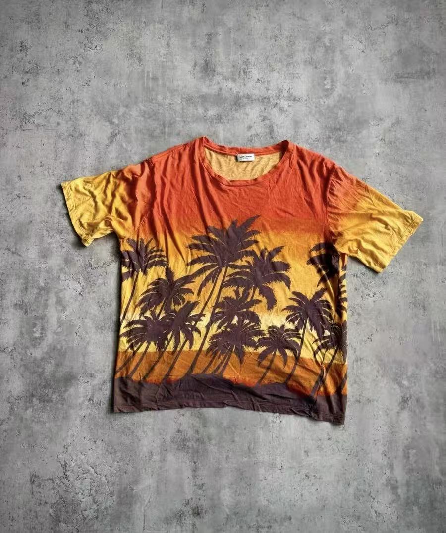 Saint Laurent 16ss 'Surf Sound' Palm Tree Print T-Shirt