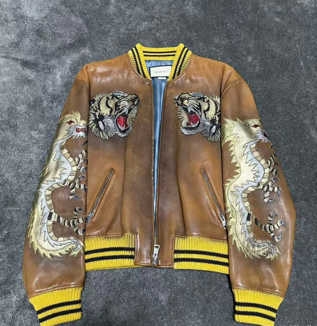Gucci Tiger Leather Jacket