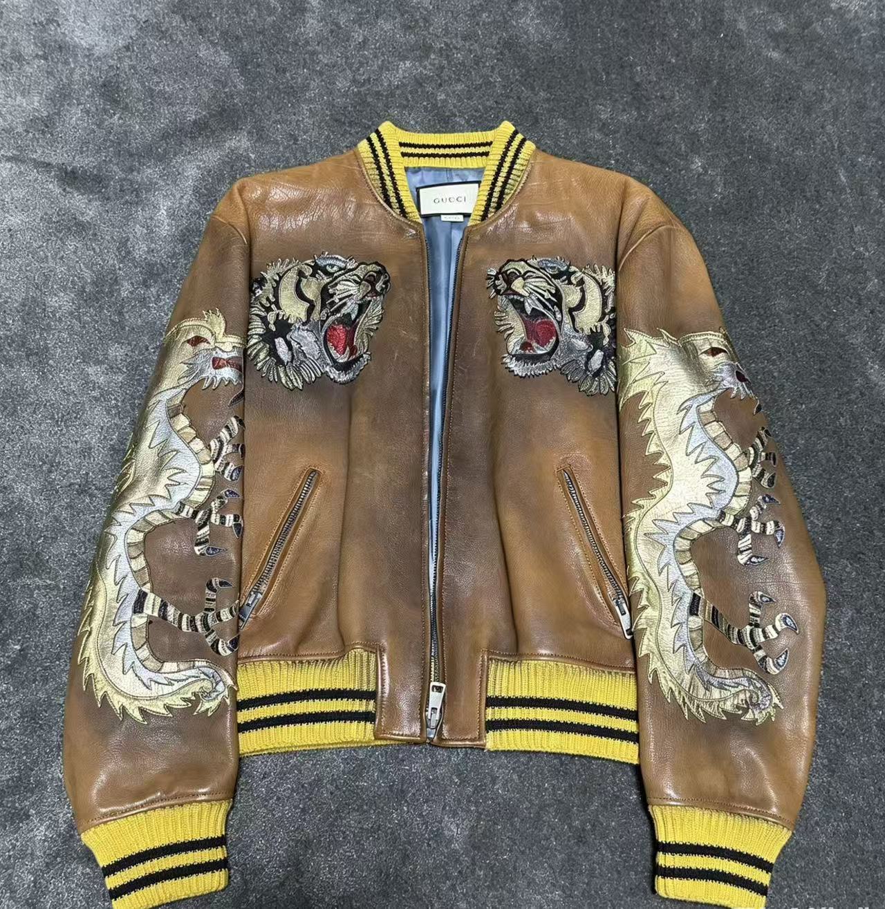 Gucci Tiger Leather Jacket
