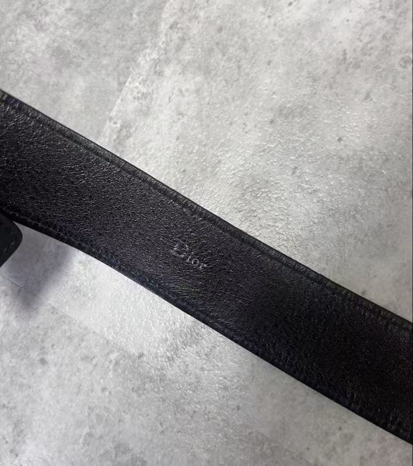 Dior Homme 05SS Black Leather D-Point Belt